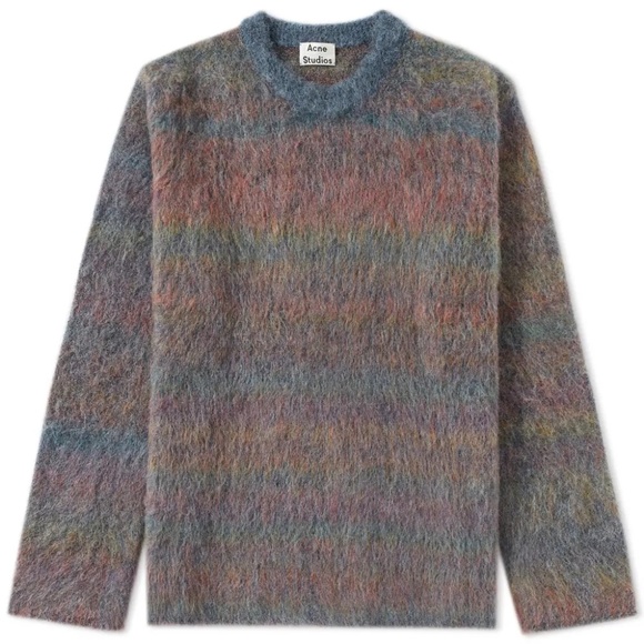 BNWT Acne Studios Nikos Mohair Sweater in Mineral Blue Large/ XL - Picture 1 of 13